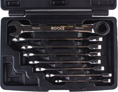 ROOKS OK-01.6000 Sada račňových očkoplochých kľúčov 8–19 mm, 8 ks