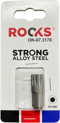 ROOKS OK-07.3178 Bit SPLINE M12, 10 mm (3/8″), 30 mm, S2