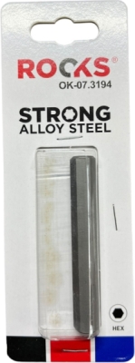 ROOKS OK-07.3194 Rázový bit HEX 10 mm, 10 mm (3/8″), 75 mm, S2