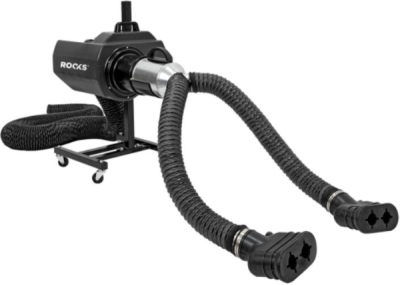 ROOKS OK-08.2007 Mobilný odsávač výfukových plynov s dvojitým adaptérom, 430 m³/h