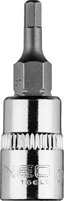 NEO TOOLS 10-310 Šesťhranný bit H3 na hlavici 1/4", krátky, 37 mm
