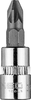 NEO TOOLS 10-320 Skrutkovací bit PZ2 na hlavici 1/4", krátky, 37 mm