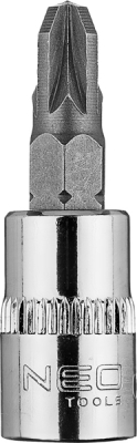 NEO TOOLS 10-321 Skrutkovací bit PZ3 na hlavici 1/4", krátky, 37 mm