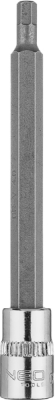 NEO TOOLS 10-329 Šesťhranný bit H4 na hlavici 1/4", dlhý, 87 mm