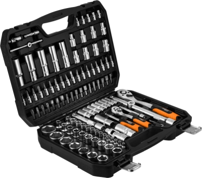 NEO TOOLS 10-211 Súprava nástrčných kľúčov 1/2", 1/4", 110 ks, saténové vyhotovenie