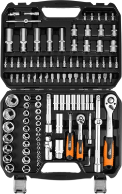 NEO TOOLS 10-211 Súprava nástrčných kľúčov 1/2", 1/4", 110 ks, saténové vyhotovenie
