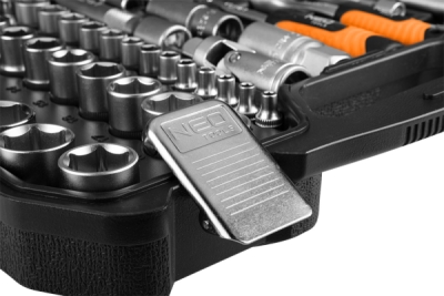 NEO TOOLS 10-211 Súprava nástrčných kľúčov 1/2", 1/4", 110 ks, saténové vyhotovenie
