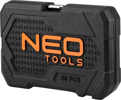 NEO TOOLS 10-230 Súprava nástrčných kľúčov 1/4", 20 ks, saténové vyhotovenie