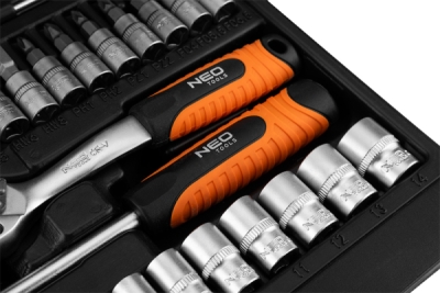 NEO TOOLS 10-232 Súprava nástrčných kľúčov 1/4", 38 ks, saténové vyhotovenie