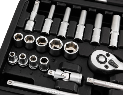 NEO TOOLS 10-231 Súprava nástrčných kľúčov 1/4", 23 ks, saténové vyhotovenie