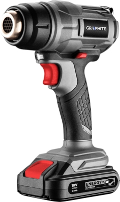 GRAPHITE 58G082 Aku teplovzdušná pištoľ Energy+ 18 V, max. 550 °C, bez akumulátora