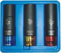 GARAGE MEISTER GM6288K Súprava rázových hlavíc na disky 1/2″, 17–21 mm