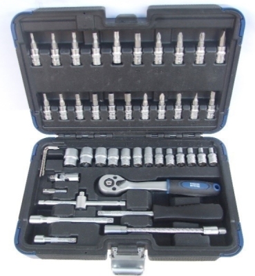 GARAGE MEISTER GM53201 Gola súprava 1/4″, 46 ks