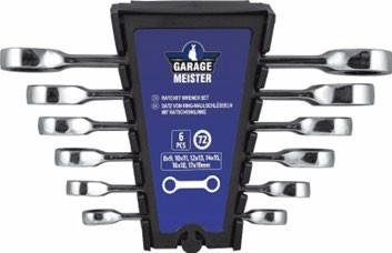 GARAGE MEISTER GM53021 Súprava očkových račňových kľúčov, 6 ks
