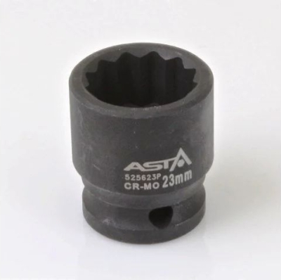 ASTA 525623P – Super krátka rázová 12-hranná nástrčná hlavica 1/2″, 23 mm