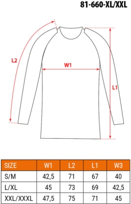 NEO TOOLS 81-660-XXL/XXXL Funkčné termotričko, veľ. XXL/XXXL