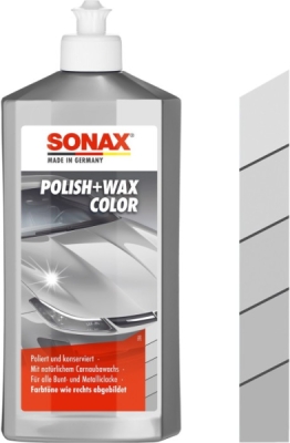 SONAX Farebná leštenka s voskom – strieborná, 500 ml