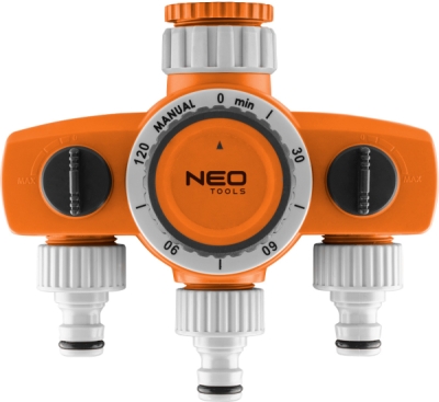 NEO TOOLS 15-750 Trojcestný rozdeľovač s časovačom 15–120 min