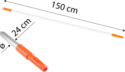 NEO TOOLS 95-045 Hliníková násada 150 cm, fi 24 mm, upevnenie račňové