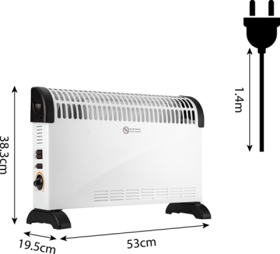 NEO TOOLS 90-155 Konvektor s termostatom 2000 W turbo