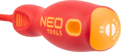 NEO TOOLS 04-051 Plochý skrutkovač 1000 V, 2.5 x 75 mm, S2