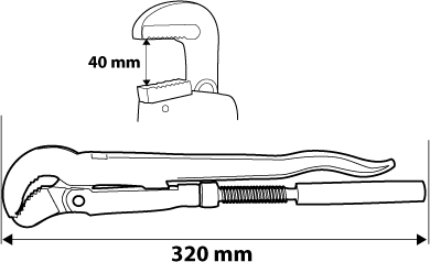 NEO TOOLS 02-130 Rúrkový kľúč typ "90", 1", 320 mm
