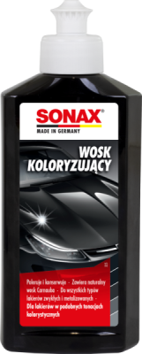 SONAX NanoPro farebný vosk – čierny, 250 ml