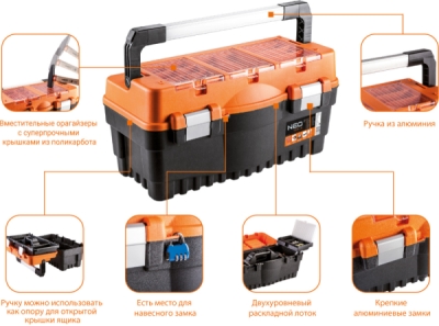 NEO TOOLS 84-102 Kufor na náradie 18"