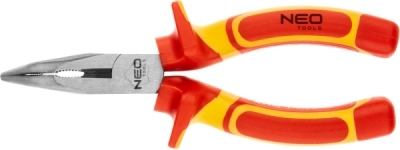 NEO TOOLS 01-227 Predĺžené zahnuté kliešte 160 mm, 1000 V, CrV, leštené