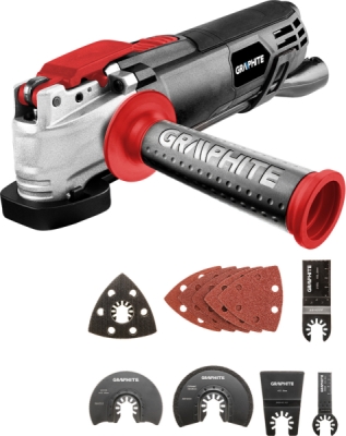 GRAPHITE 59G025 Multifunkčné náradie 500 W, počet kmitov 8000-16000 min⁻¹, kufor