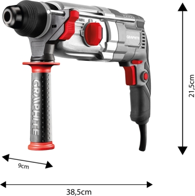 GRAPHITE 58G538 Vŕtacie kladivo SDS+ 800 W, 2,8J, kufor