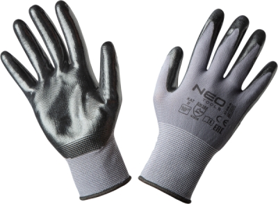 NEO TOOLS 97-616-10 Pracovné nylonové rukavice s nitrilom 4131X, veľ. 10
