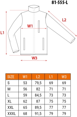NEO TOOLS 81-555-L Pletená pracovná mikina so softshellom, veľ. L