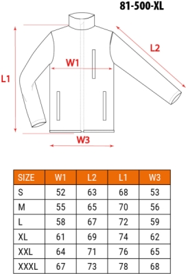 NEO TOOLS 81-500-XL Flísová mikina, čierna, veľ. XL/56