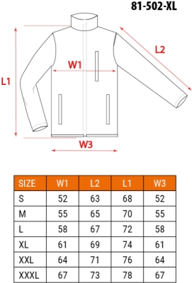 NEO TOOLS 81-502-XL Flísová mikina, tmavomodrá, veľ. XL