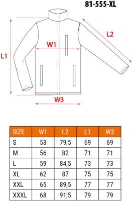NEO TOOLS 81-555-XL Pletená pracovná mikina so softshellom, veľ. XL