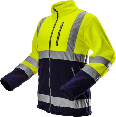 NEO TOOLS 81-740-XL Výstražná flísová mikina, žltá, veľ. XL