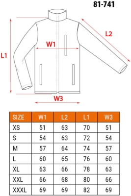 NEO TOOLS 81-741-XL Výstražná flísová mikina, oranžová, veľ. XL
