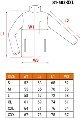 NEO TOOLS 81-502-XXL Flísová mikina, tmavomodrá, veľ. XXL