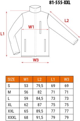 NEO TOOLS 81-555-XXL Pletená pracovná mikina so softshellom, veľ. XXL