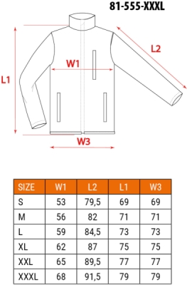 NEO TOOLS 81-555-XXXL Pletená pracovná mikina so softshellom, veľ. XXXL