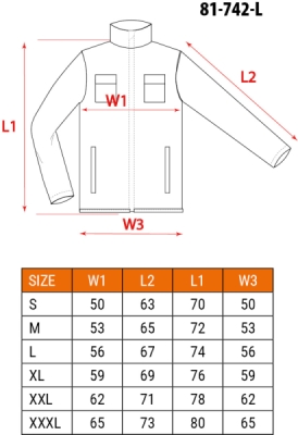 NEO TOOLS 81-742-L Výstražná pracovná bunda, veľ. L