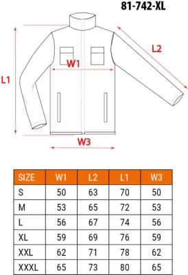 NEO TOOLS 81-742-XL Výstražná pracovná bunda, veľ. XL