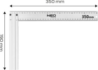 NEO TOOLS 72-146 Hliníkový stavebný uholník 350 x 190 mm