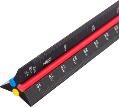 NEO TOOLS 72-205 Trojuholníkové pravítko, 30 cm