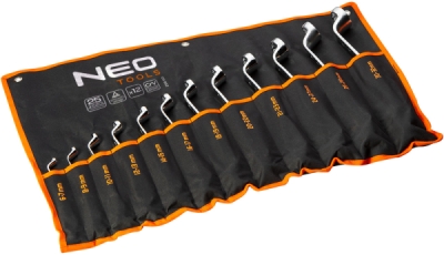 NEO TOOLS 09-952 Vyhnuté očkové kľúče 6-32 mm, súprava 12 ks