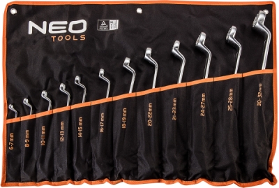 NEO TOOLS 09-952 Vyhnuté očkové kľúče 6-32 mm, súprava 12 ks