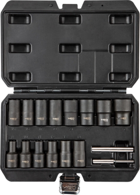 NEO TOOLS 11-920 Hlavice 1/2", na poškodené matice - súprava 16 ks