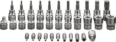 NEO TOOLS 08-711 Nástrčné bity torx 3/8", súprava 34 ks