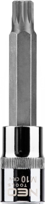 NEO TOOLS 08-743 Nástrčný bit spline 1/2", M10 x 100 mm